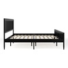 image:imageMartha Stewart Jax Platform Bed with Rattan Headboard and Footboard Solid Wood Frame Wooden Support Slats No Box Spring Needed King Size BlackBlack