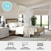 image:imageMartha Stewart Jax Platform Bed with Rattan Headboard and Footboard Solid Wood Frame Wooden Support Slats No Box Spring Needed King Size BlackBrown Gray