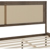 image:imageMartha Stewart Jax Platform Bed with Rattan Headboard and Footboard Solid Wood Frame Wooden Support Slats No Box Spring Needed King Size BlackBrown Gray
