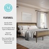 image:imageMartha Stewart Jax Platform Bed with Rattan Headboard and Footboard Solid Wood Frame Wooden Support Slats No Box Spring Needed King Size BlackBrown Gray