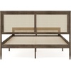 image:imageMartha Stewart Jax Platform Bed with Rattan Headboard and Footboard Solid Wood Frame Wooden Support Slats No Box Spring Needed King Size BlackBrown Gray