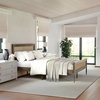 image:imageMartha Stewart Jax Platform Bed with Rattan Headboard and Footboard Solid Wood Frame Wooden Support Slats No Box Spring Needed King Size BlackBrown Gray