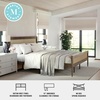 image:imageMartha Stewart Jax Platform Bed with Rattan Headboard and Footboard Solid Wood Frame Wooden Support Slats No Box Spring Needed King Size BlackBrown Gray