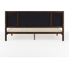 image:imageMartha Stewart Jett Platform Bed with Headboard Fabric Upholstered Inset Headboard and Base Solid Wood Frame No Box Spring Needed King Dark BrownBeigeBeige FabricDark Brown Frame