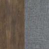 image:imageMartha Stewart Jett Platform Bed with Headboard Fabric Upholstered Inset Headboard and Base Solid Wood Frame No Box Spring Needed King Dark BrownBeigeGray FabricBrown Gray Frame