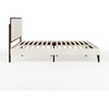 image:imageMartha Stewart Jett Platform Bed with Headboard Fabric Upholstered Inset Headboard and Base Solid Wood Frame No Box Spring Needed King Dark BrownBeigeBeige FabricDark Brown Frame