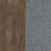 image:imageMartha Stewart Jett Platform Bed with Headboard Fabric Upholstered Inset Headboard and Base Solid Wood Frame No Box Spring Needed King Dark BrownBeigeGray FabricBrown Gray Frame