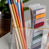 image:imageMartha Stewart Kerry Plastic 4 Compartment Pen Holder Office Desktop Organizer with Gold Trim