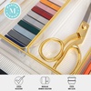 image:imageMartha Stewart Kerry Plastic Stackable Office Desk Drawer Organizers 3 x 3 12 Pack with Gold Trim12 x 3