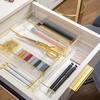 image:imageMartha Stewart Kerry Plastic Stackable Office Desk Drawer Organizers 3 x 3 12 Pack with Gold Trim12 x 3