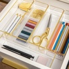 image:imageMartha Stewart Kerry Plastic Stackable Office Desk Drawer Organizers 3 x 3 12 Pack with Gold Trim12 x 3