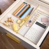 image:imageMartha Stewart Kerry Plastic Stackable Office Desk Drawer Organizers 3 x 3 12 Pack with Gold Trim12 x 6