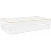 image:imageMartha Stewart Kerry Plastic Stackable Office Desk Drawer Organizers 3 x 3 12 Pack with Gold Trim12 x 6