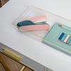image:imageMartha Stewart Kerry Plastic Stackable Office Desk Drawer Organizers 3 x 3 12 Pack with Gold Trim15 x 6