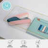 image:imageMartha Stewart Kerry Plastic Stackable Office Desk Drawer Organizers 3 x 3 12 Pack with Gold Trim15 x 6