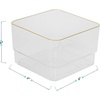 image:imageMartha Stewart Kerry Plastic Stackable Office Desk Drawer Organizers 3 x 3 12 Pack with Gold Trim3 x 3