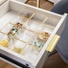 image:imageMartha Stewart Kerry Plastic Stackable Office Desk Drawer Organizers 3 x 3 12 Pack with Gold Trim3 x 3