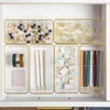 image:imageMartha Stewart Kerry Plastic Stackable Office Desk Drawer Organizers 3 x 3 12 Pack with Gold Trim6 x 3