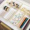 image:imageMartha Stewart Kerry Plastic Stackable Office Desk Drawer Organizers 3 x 3 12 Pack with Gold Trim6 x 3