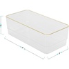 image:imageMartha Stewart Kerry Plastic Stackable Office Desk Drawer Organizers 3 x 3 12 Pack with Gold Trim6 x 3