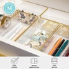 image:imageMartha Stewart Kerry Plastic Stackable Office Desk Drawer Organizers 3 x 3 12 Pack with Gold Trim6 x 3