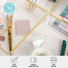 image:imageMartha Stewart Kerry Plastic Stackable Office Desk Drawer Organizers 3 x 3 12 Pack with Gold Trim6 x 6