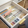 image:imageMartha Stewart Kerry Plastic Stackable Office Desk Drawer Organizers 3 x 3 12 Pack with Gold Trim9 x 3