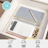 image:imageMartha Stewart Kerry Plastic Stackable Office Desk Drawer Organizers 3 x 3 12 Pack with Gold Trim9 x 6