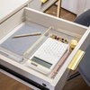 image:imageMartha Stewart Kerry Plastic Stackable Office Desk Drawer Organizers 3 x 3 12 Pack with Gold Trim9 x 6