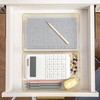 image:imageMartha Stewart Kerry Plastic Stackable Office Desk Drawer Organizers 3 x 3 12 Pack with Gold Trim9 x 6