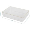 image:imageMartha Stewart Kerry Plastic Stackable Office Desk Drawer Organizers 3 x 3 12 Pack with Gold Trim9 x 6