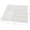image:imageMartha Stewart Kerry Plastic Stackable Office Desk Drawer Organizers Set of 8 with Gold TrimSet of 5