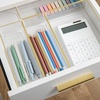image:imageMartha Stewart Kerry Plastic Stackable Office Desk Drawer Organizers Set of 8 with Gold TrimSet of 5