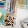 image:imageMartha Stewart Kerry Plastic Stackable Office Desk Drawer Organizers Set of 8 with Gold TrimSet of 8