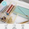 image:imageMartha Stewart Kerry Plastic Stackable Office Desk Drawer Organizers Set of 8 with Gold TrimSet of 8