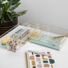 image:imageMartha Stewart Kerry Plastic Stackable Office Desk Drawer Organizers Set of 8 with Gold TrimSet of 8