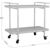 image:imageMartha Stewart Liam 2Tier Mobile Office Storage and Printer Cart in Gray with Brushed Nickel FrameGrayBrushed Nickel Frame