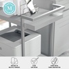 image:imageMartha Stewart Liam 2Tier Mobile Office Storage and Printer Cart in Gray with Brushed Nickel FrameGrayBrushed Nickel Frame