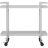 image:imageMartha Stewart Liam 2Tier Mobile Office Storage and Printer Cart in Gray with Brushed Nickel FrameGrayBrushed Nickel Frame