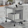 image:imageMartha Stewart Liam 2Tier Mobile Office Storage and Printer Cart in Gray with Brushed Nickel FrameGrayBrushed Nickel Frame