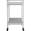 image:imageMartha Stewart Liam 2Tier Mobile Office Storage and Printer Cart in Gray with Brushed Nickel FrameGrayBrushed Nickel Frame