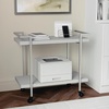 image:imageMartha Stewart Liam 2Tier Mobile Office Storage and Printer Cart in Gray with Brushed Nickel FrameGrayBrushed Nickel Frame