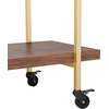 image:imageMartha Stewart Liam 2Tier Mobile Office Storage and Printer Cart in Gray with Brushed Nickel FrameWalnutPolished Brass Frame