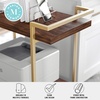 image:imageMartha Stewart Liam 2Tier Mobile Office Storage and Printer Cart in Gray with Brushed Nickel FrameWalnutPolished Brass Frame