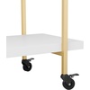 image:imageMartha Stewart Liam 2Tier Mobile Office Storage and Printer Cart in Gray with Brushed Nickel FrameWhitePolished Brass Frame