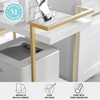 image:imageMartha Stewart Liam 2Tier Mobile Office Storage and Printer Cart in Gray with Brushed Nickel FrameWhitePolished Brass Frame