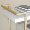 image:imageMartha Stewart Liam 2Tier Mobile Office Storage and Printer Cart in Gray with Brushed Nickel FrameWhitePolished Brass Frame