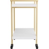image:imageMartha Stewart Liam 2Tier Mobile Office Storage and Printer Cart in Gray with Brushed Nickel FrameWhitePolished Brass Frame