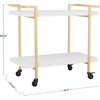 image:imageMartha Stewart Liam 2Tier Mobile Office Storage and Printer Cart in Gray with Brushed Nickel FrameWhitePolished Brass Frame