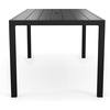 image:imageMartha Stewart Lily Pond 72 AllWeather Patio Table with Slatted Tabletop Umbrella Hole and Steel Frame in Black3525W x 72L